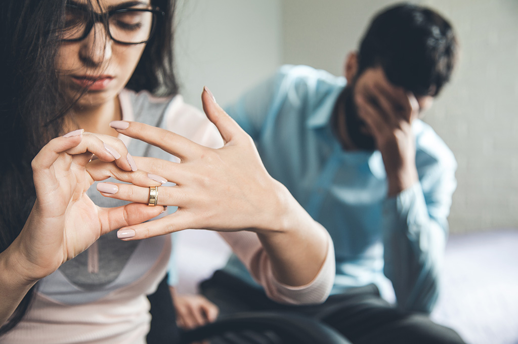 Veteran couple divorcing having to discuss disability benefits.